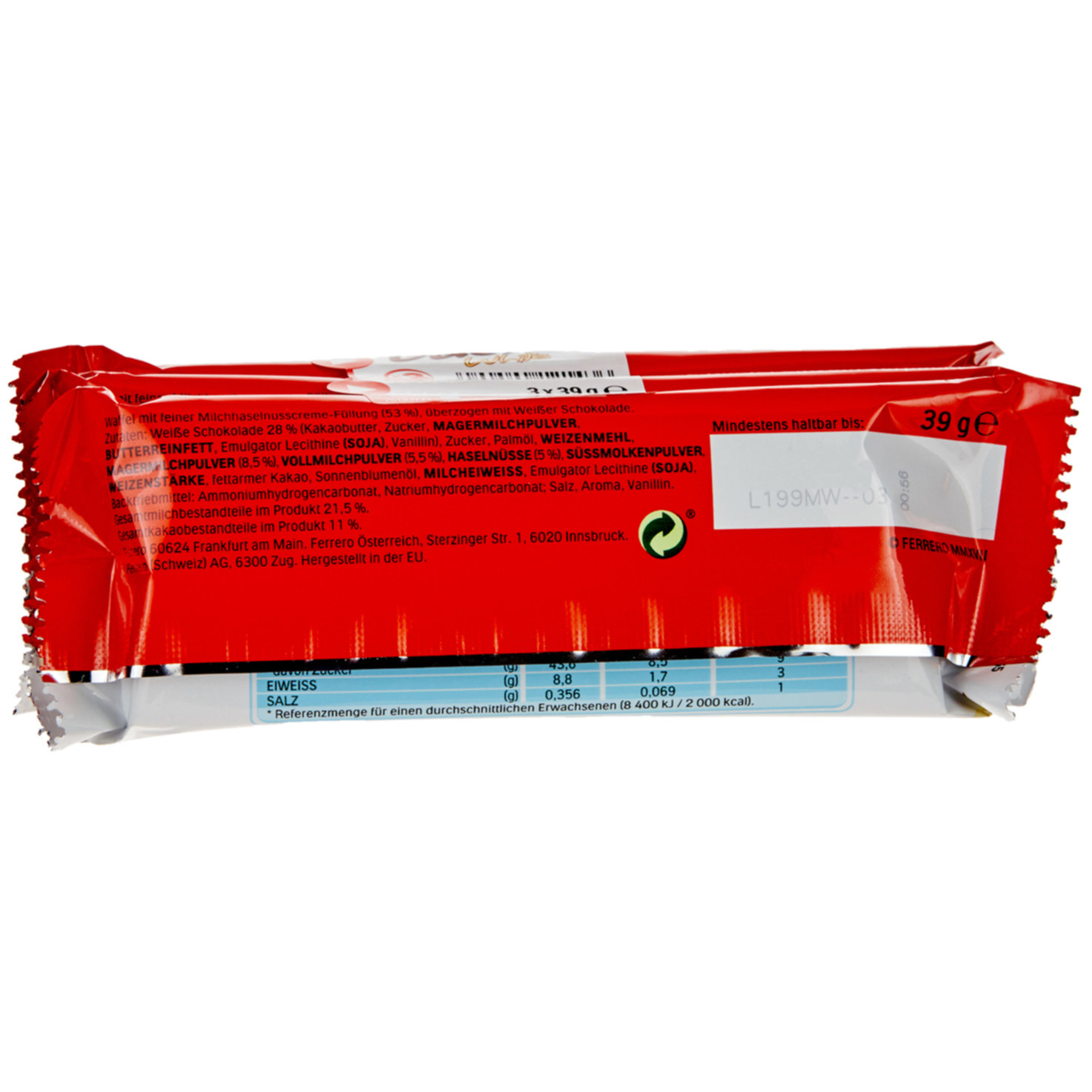Kinder Bueno White 3x39g