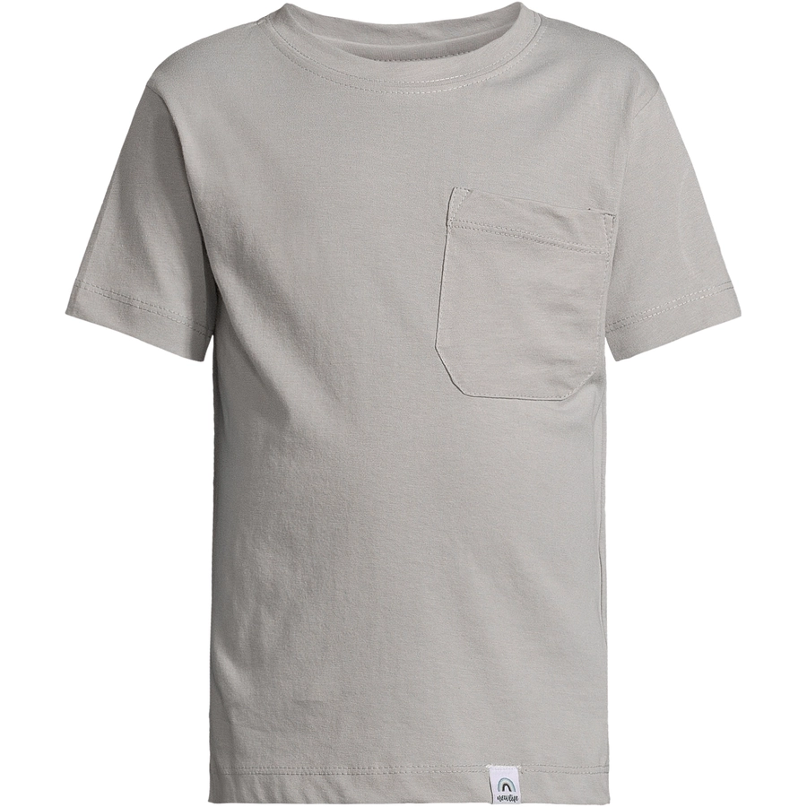 New Life T-Shirt TEE - CREW NECK PATCH POCKET grau