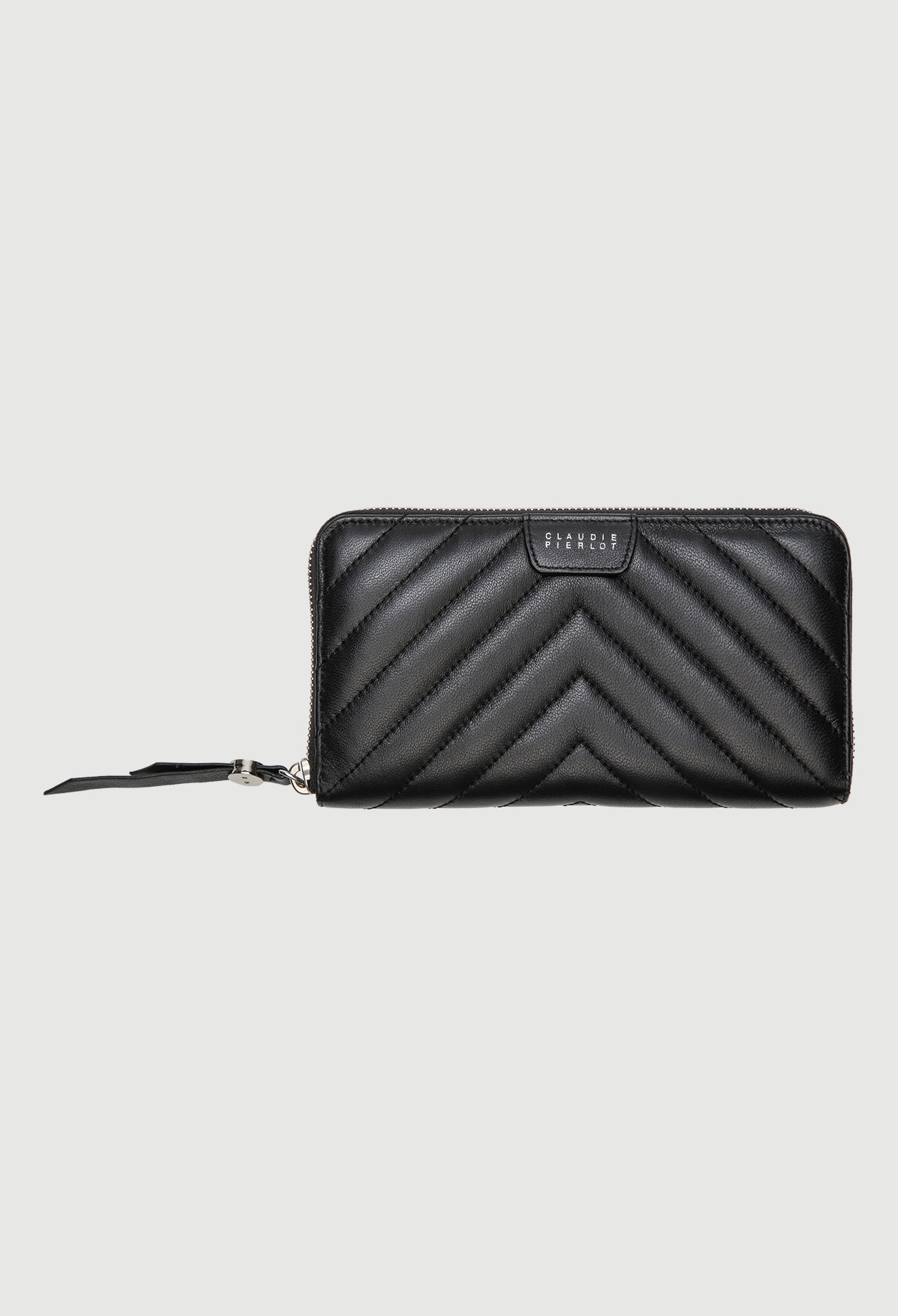 Compagnon chevron cuir noir
