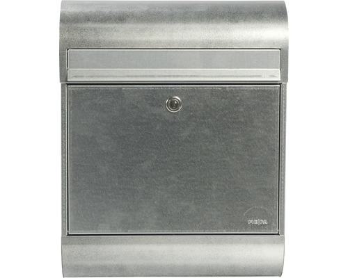 MEFA Brievenbus, gegalvaniseerd staal, BxHxD 350/450/150 mm, Ruby 866, gegalvaniseerd, toegang aan de voorzijde met klep en krantenhouder