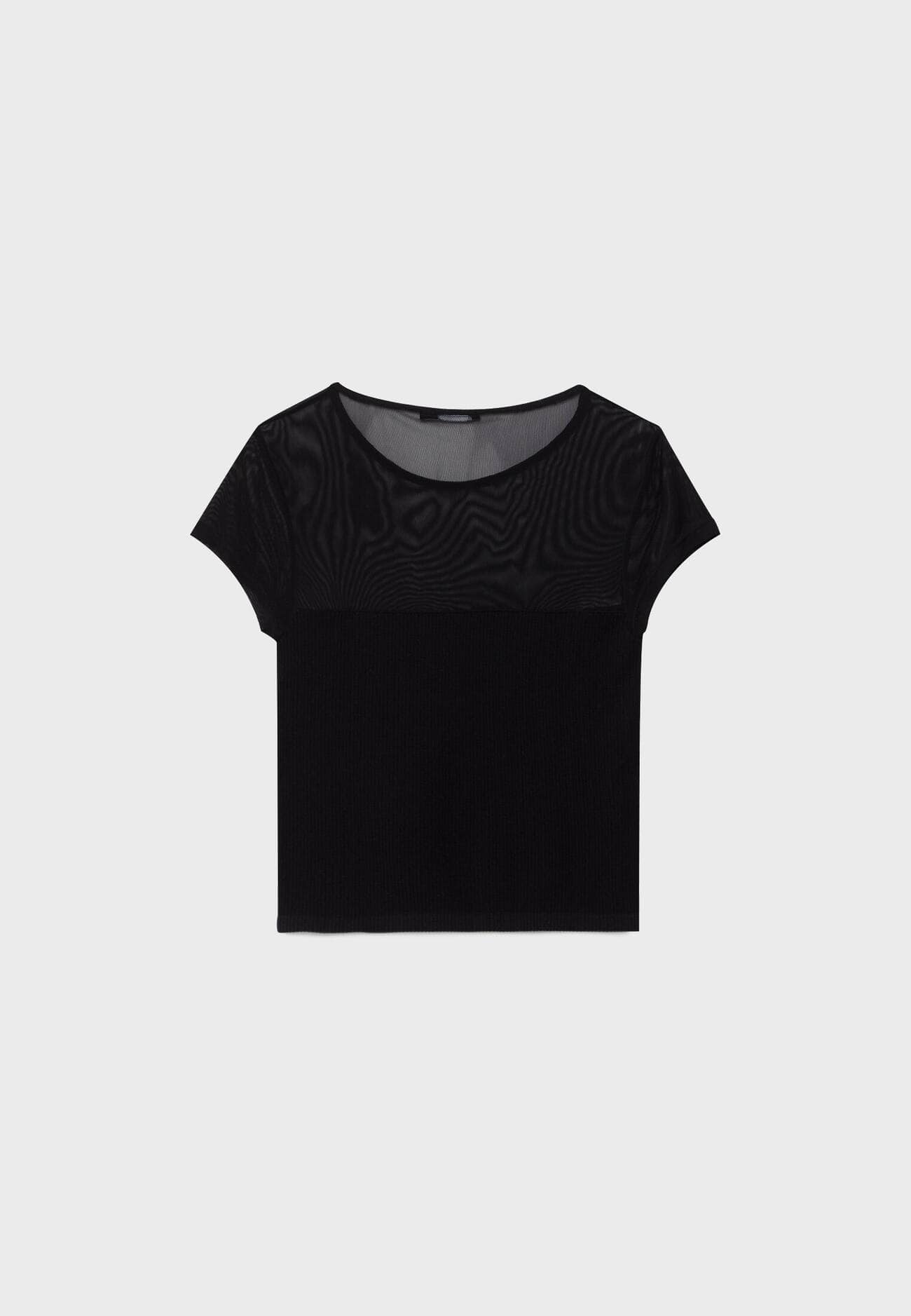 Camiseta sem costura com contraste