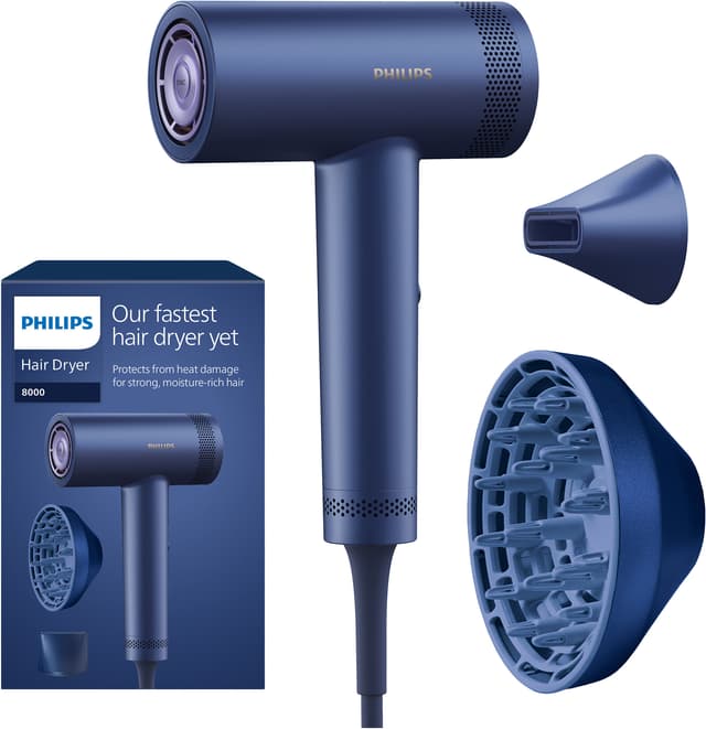 Philips 8000 Series hårtørrer BHD839/10 (blå)