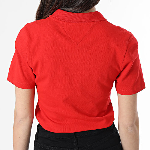 Polo Manches Courtes Slim Femme Piqué 7823 Rouge