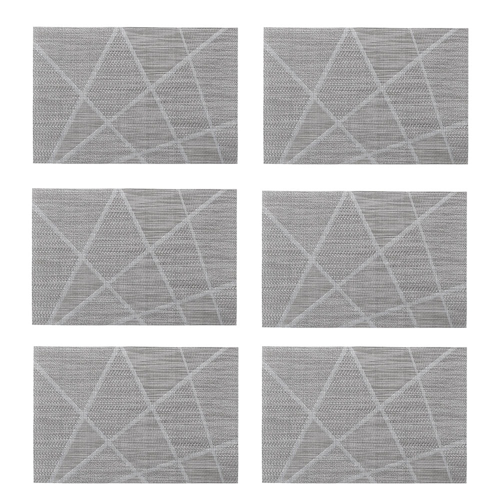 Zeller Present Platzset stylisches Muster, 6-teilig, Kunststoff, 30 x 45 cm