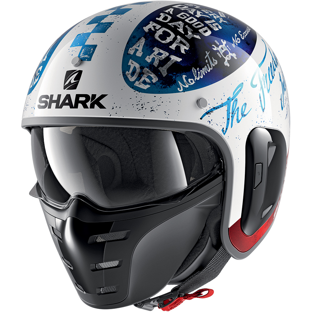 Shark - Casque S-Drak 2 Tripp IN Blanc / Bleu / Rouge