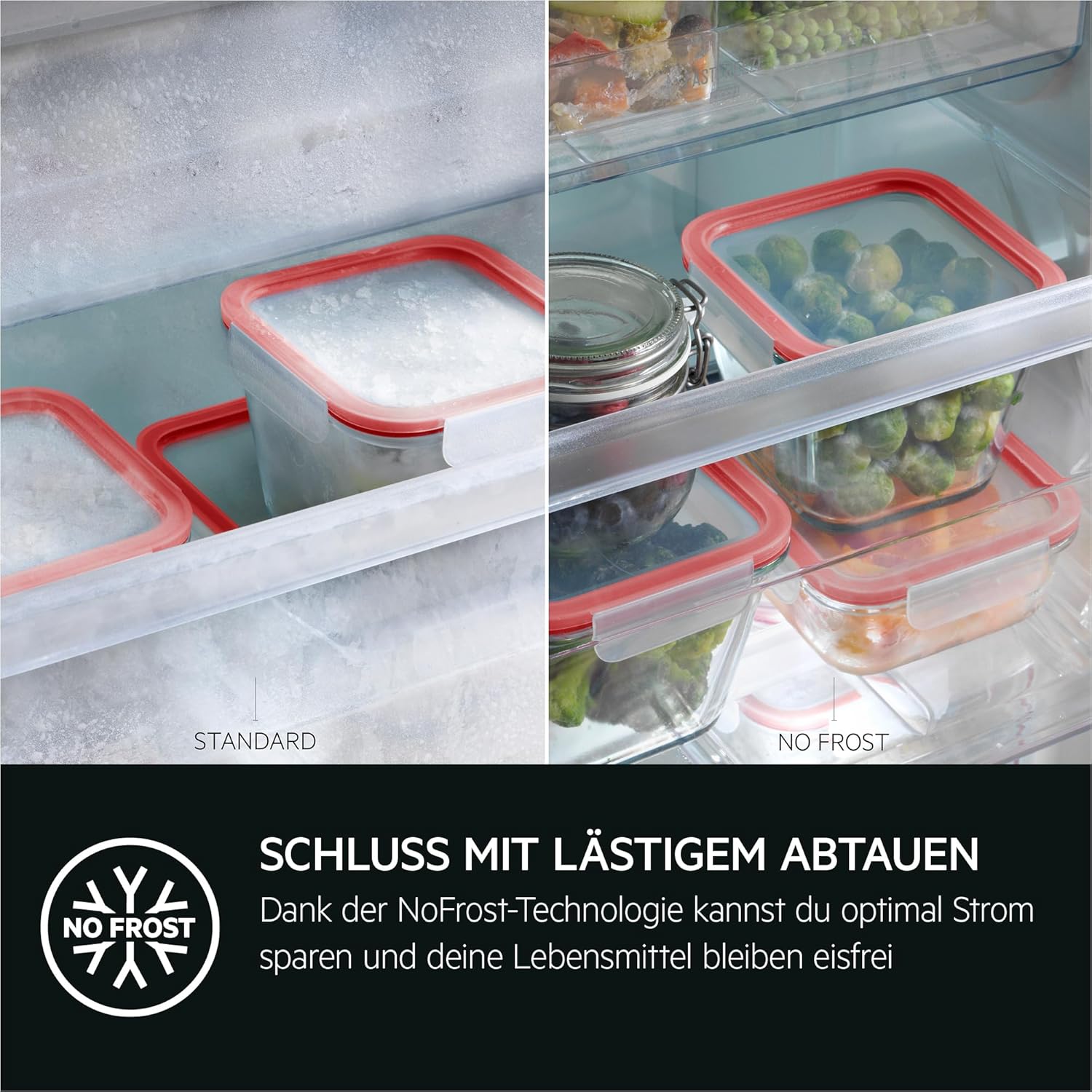 AEG TSC6M183ES Einbau-Kühl-Gefrierkombination / Serie 6000 mit TwinTech / 1780 mm / Gefrierteil unten / 249 L / NoFrost / Schlepptür / E