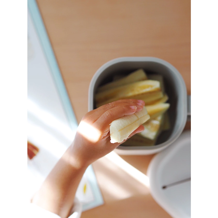 BEABA® Snackbox Pick'n'Snack Velvet grau - Silikon