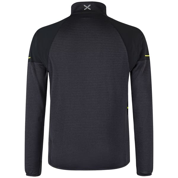 Veste polaire randonnée MONTURA THERMAL GRID 2 MAGLIA NERO/GIALLO FLUO