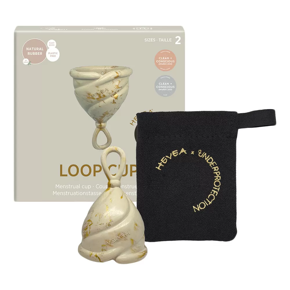 Hevea LOOP Menstrationskop size 2, Golden Sand - 1 stk.
