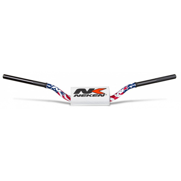 Neken - Guidon K-Bar - diamètre variable design conique Blanc / Bleu / Rouge