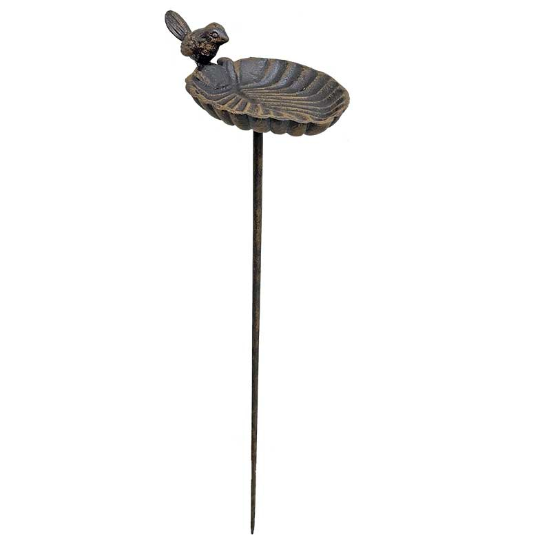 Mangeoire oiseaux fonte patinée 16x11x86cm