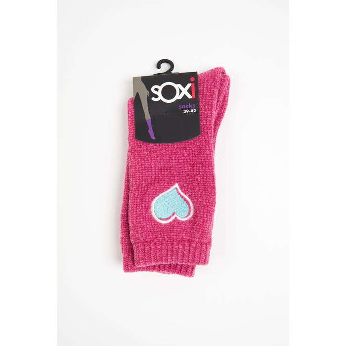 sOxi-Chenille sokken hart - Soxi