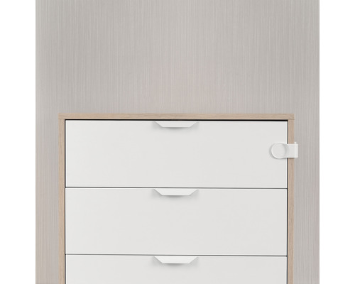 Zelfklevende kast- en ladesloten, wit, 3 stuks