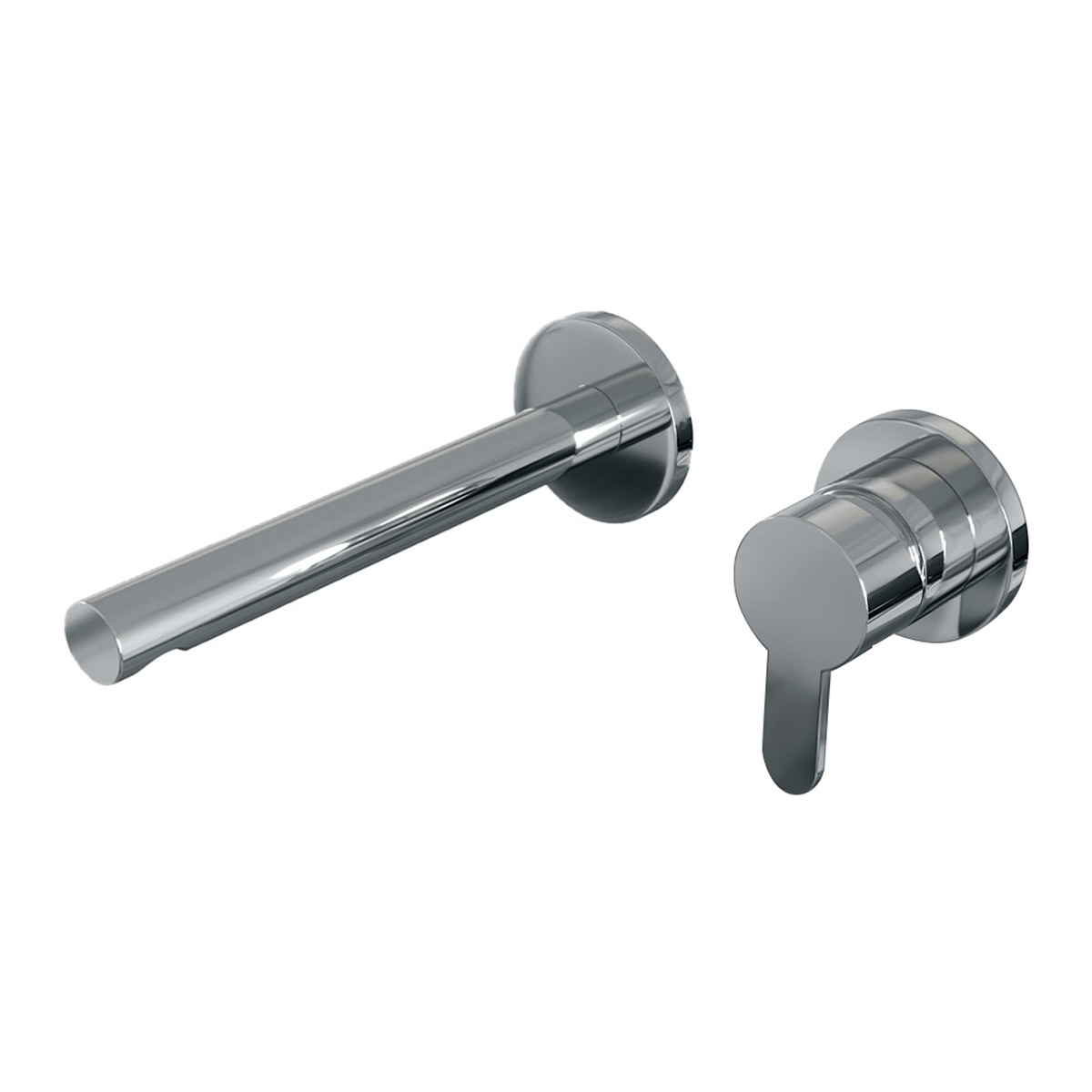 Brauer Chrome Edition ColdStart wastafelkraan inbouw rechte uitloop en rozetten model D1 chroom