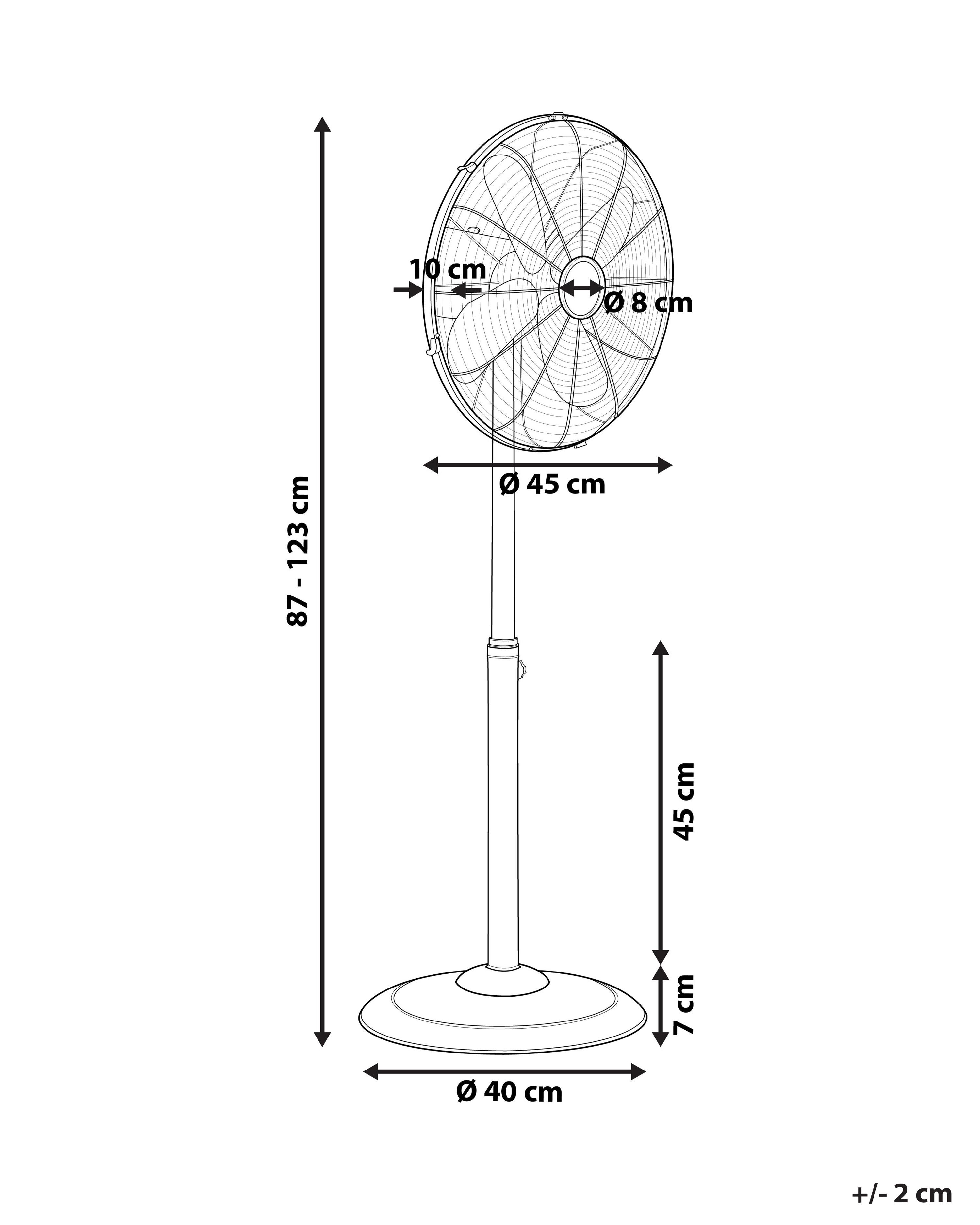 Staande ventilator TRENT Zilver