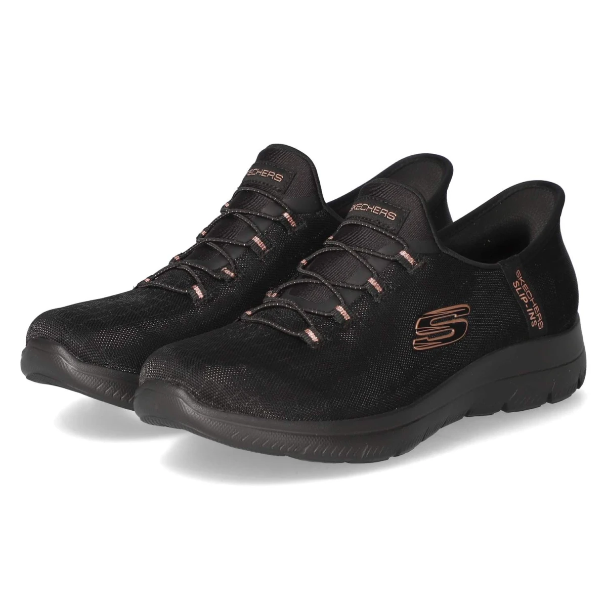 SkechersSlip Ins Sneaker GLASSY NIGHT - Black/Gold