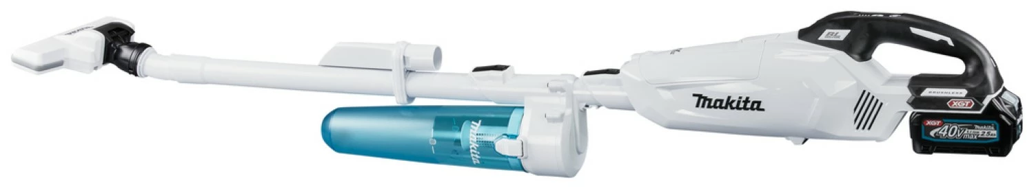 Makita CL002GD215 40V Max Li-Ion accu steelstofzuiger set (2x 2,5Ah) - Wit