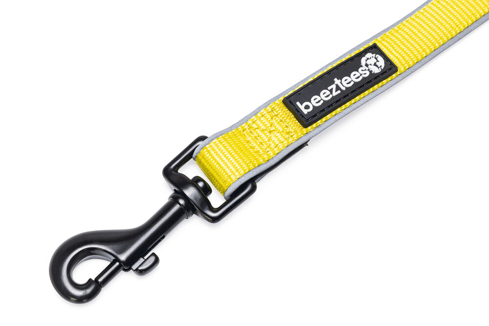 Beeztees Parinca - Reflecterende Hondenriem - Geel - 2 cm - 150 cm
