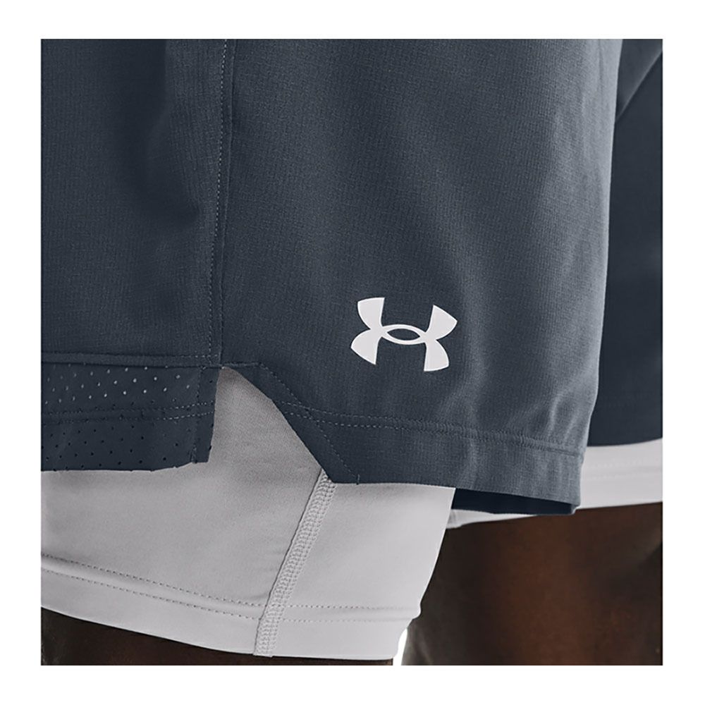 Under Armour UA VANISH WOVEN 2IN1 - Short Homme downpour gray/halo gray/halo gray