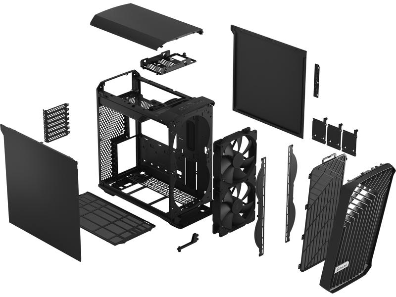 Fractal Design PC-Gehäuse Torrent Compact Solid Schwarz Eleganter, kompakter Mid-Tower