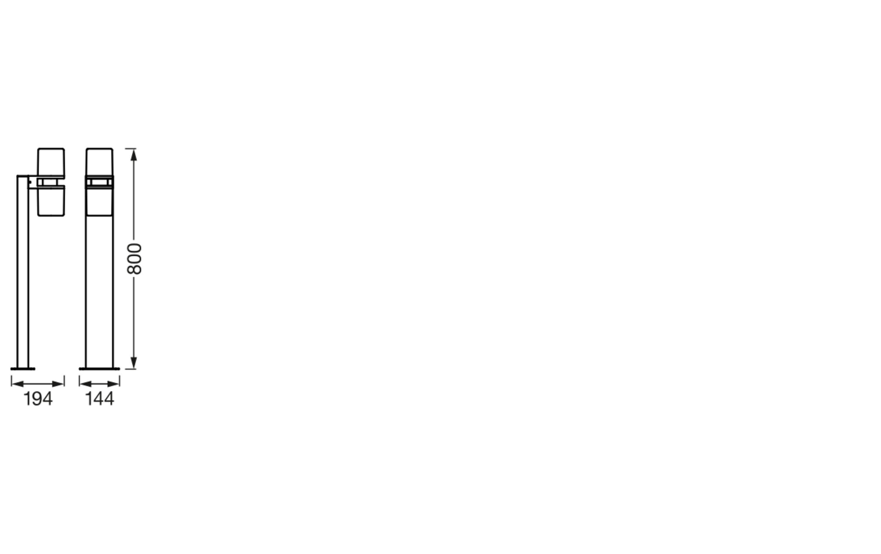 Gartenleuchte SMART+ Flare Updown, 80 cm, 14 W, 3000 K, RGBW<br>Gartenlampe mit WiFi-Technologie