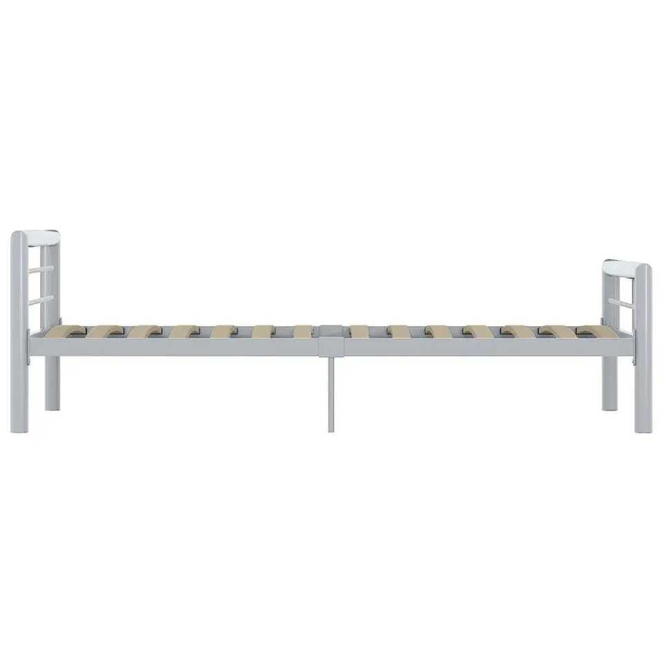 vidaXL - Bed frame - Grijs en wit - Metaal - 90x200 cm