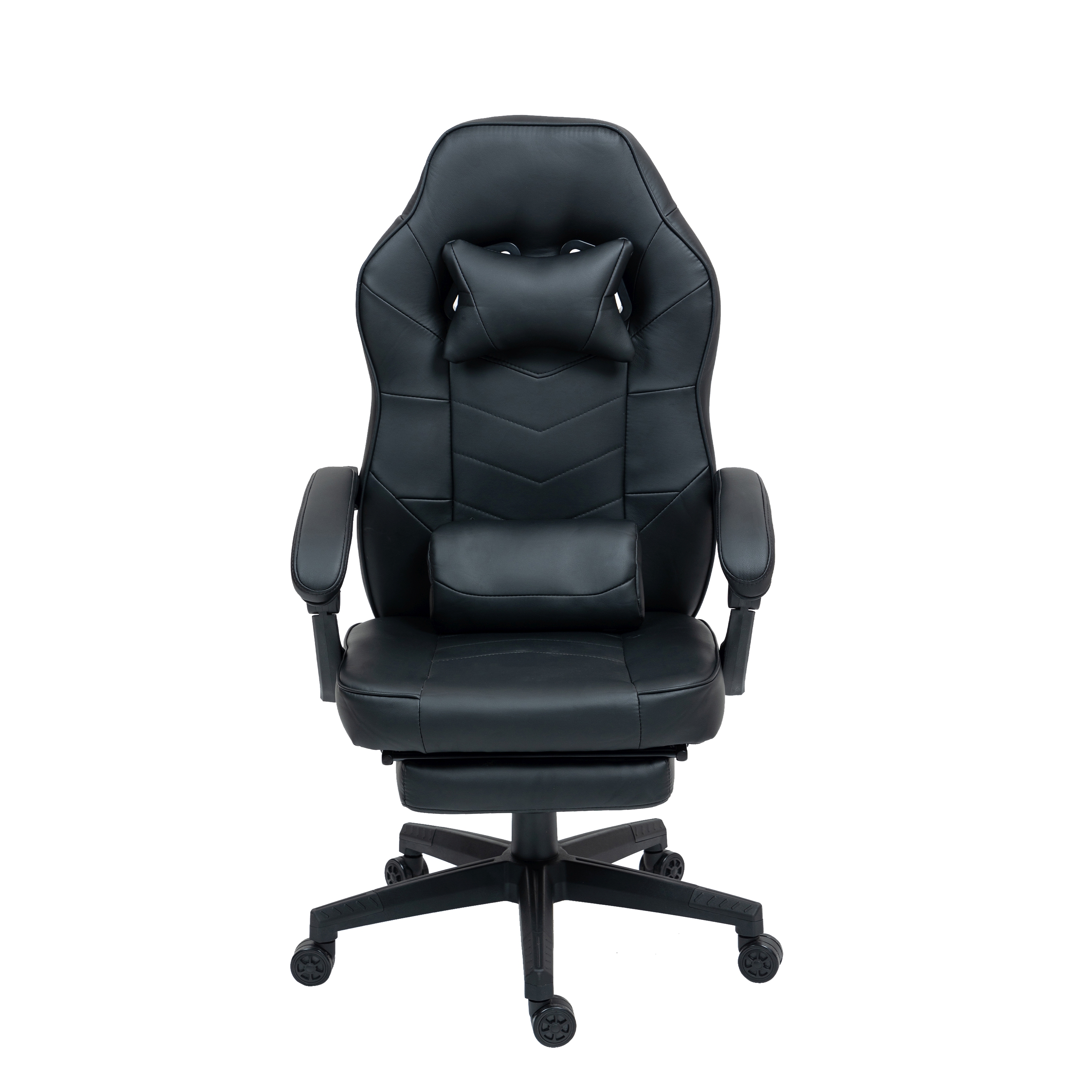 Gamingstuhl Bürostuhl Leder mit Massagefunktion ITAN schwarz