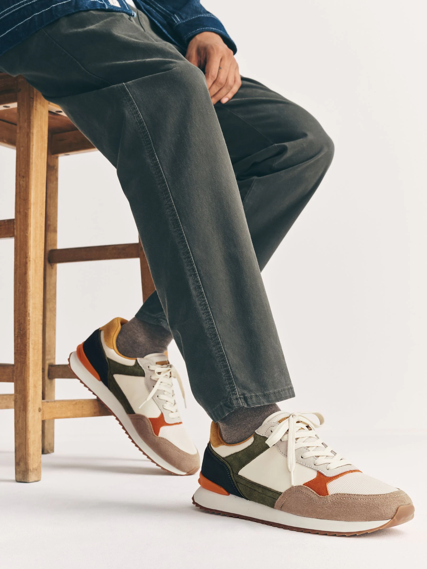 Meerkleurig - Trainers with Suede Trim