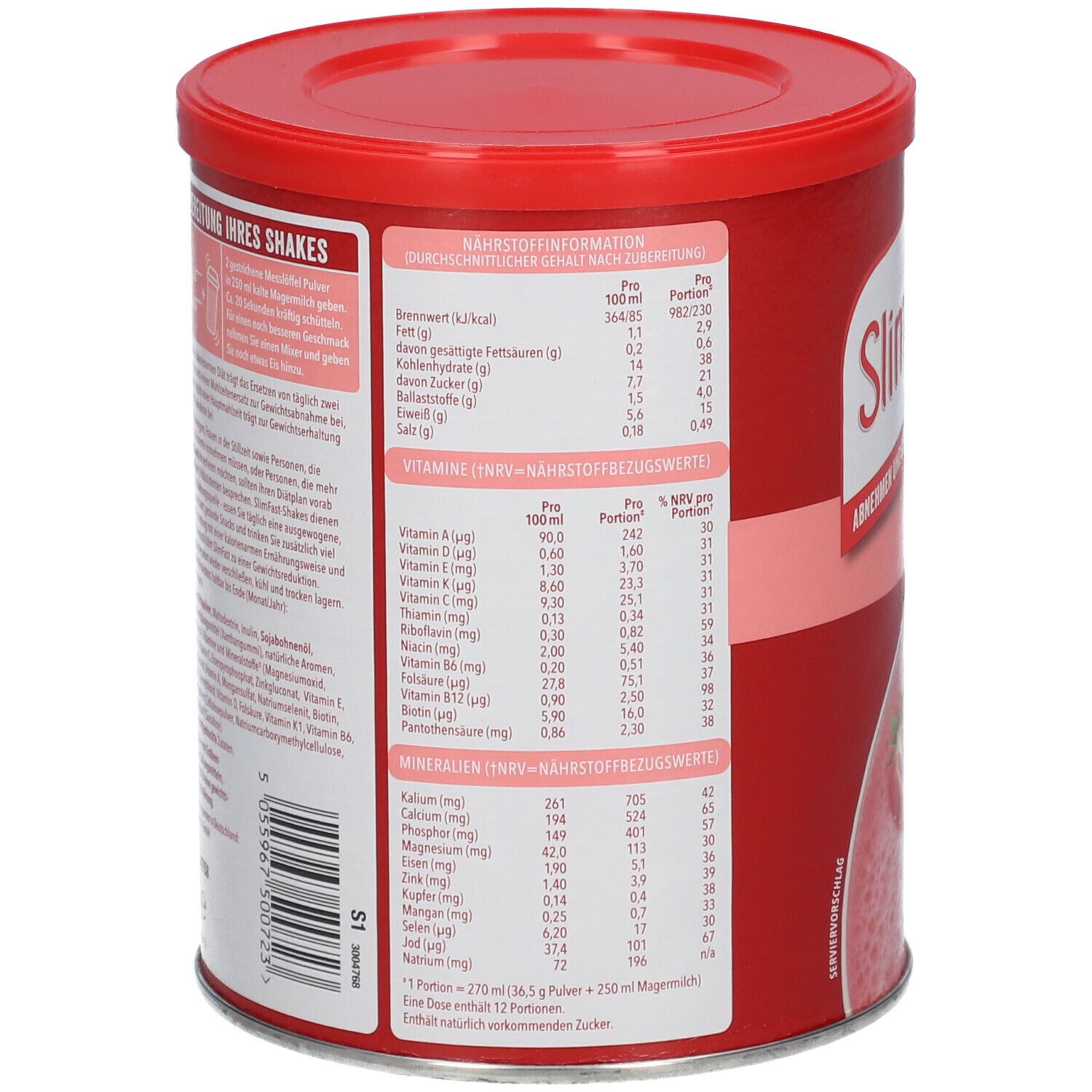 Slim Fast Milchshake-Pulver Erdbeere