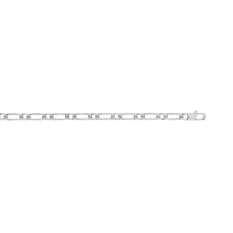 Collier argent 925 maille cheval alternée 55 cm