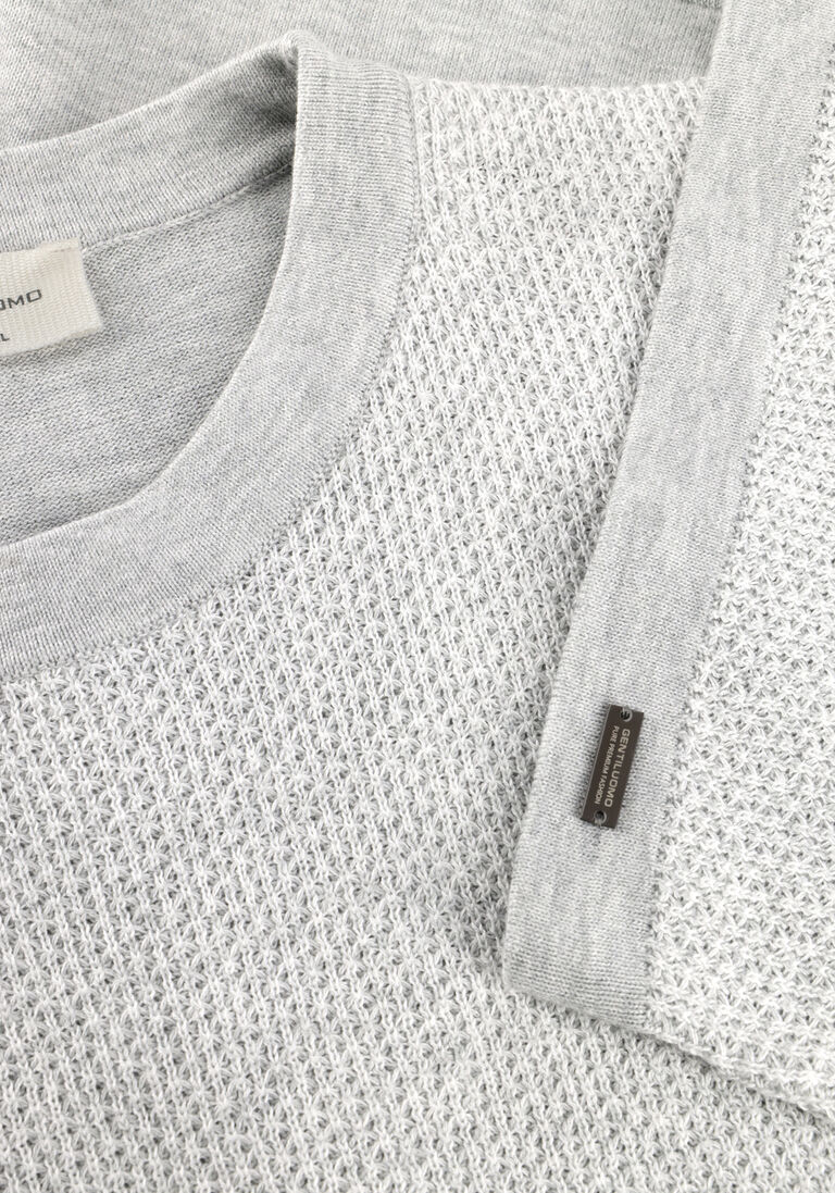 beige gentiluomo t-shirt round neck ss
