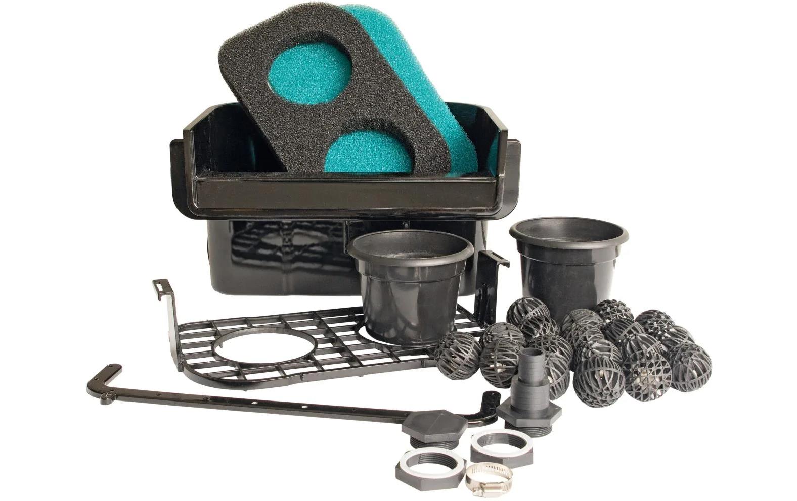 Wasserfall Pflanzen Filter<br>Kompletter Wasserfall – Filter mit Pflanztöpfen, Medien und Zubehör