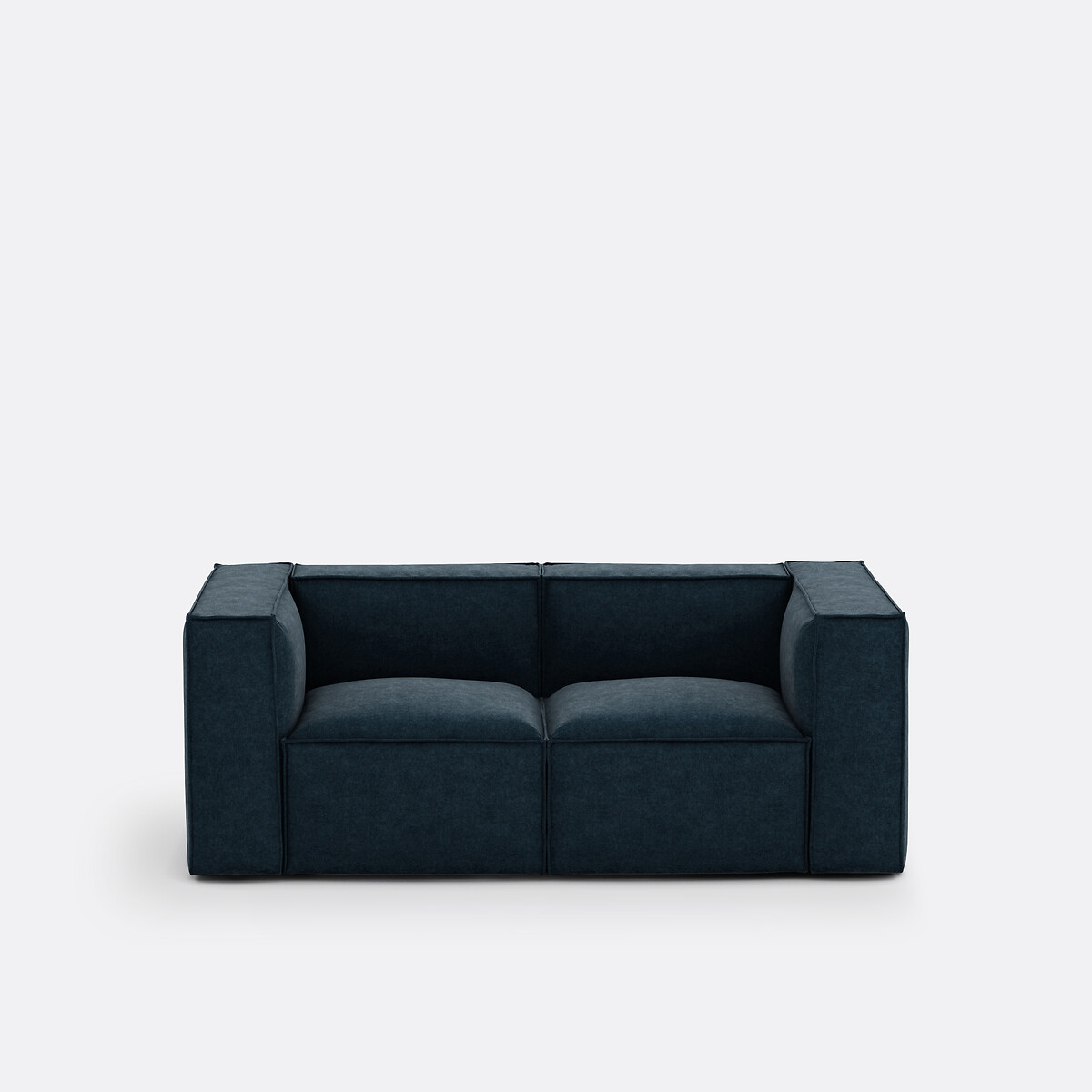 LA REDOUTE INTERIORS<br>Sofá modular de 2 lugares Seven em veludo texturizado