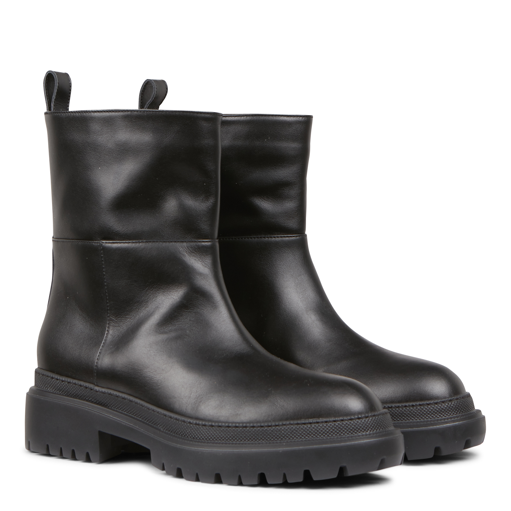Bottines en cuir| Noir