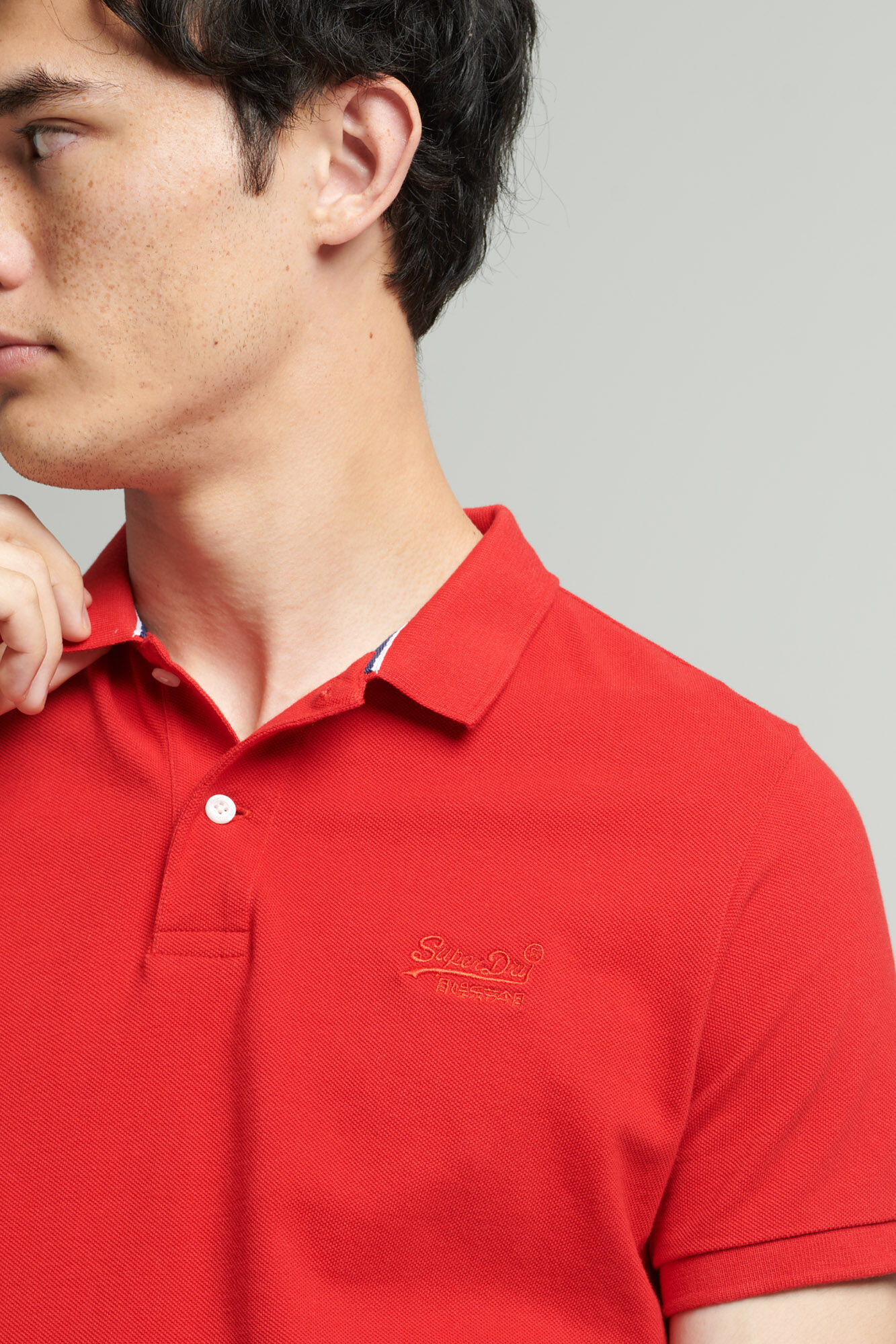 Camisa polo Superdry Classic Piqué - Vermelha