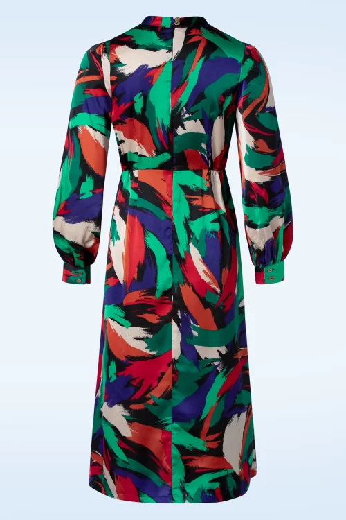 Louche Avion Hoffman midi jurk in multi