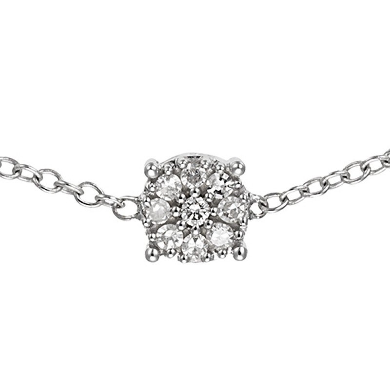 Bracelet Or Blanc et Diamants 0,05 carat 