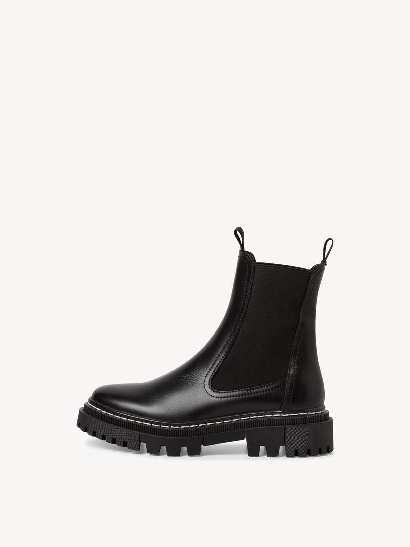 Leren Chelseaboot - zwart