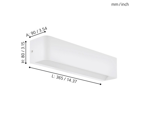 LED wandlamp 1400 lm 3000 K HxL 8x36,5 cm Sania wit