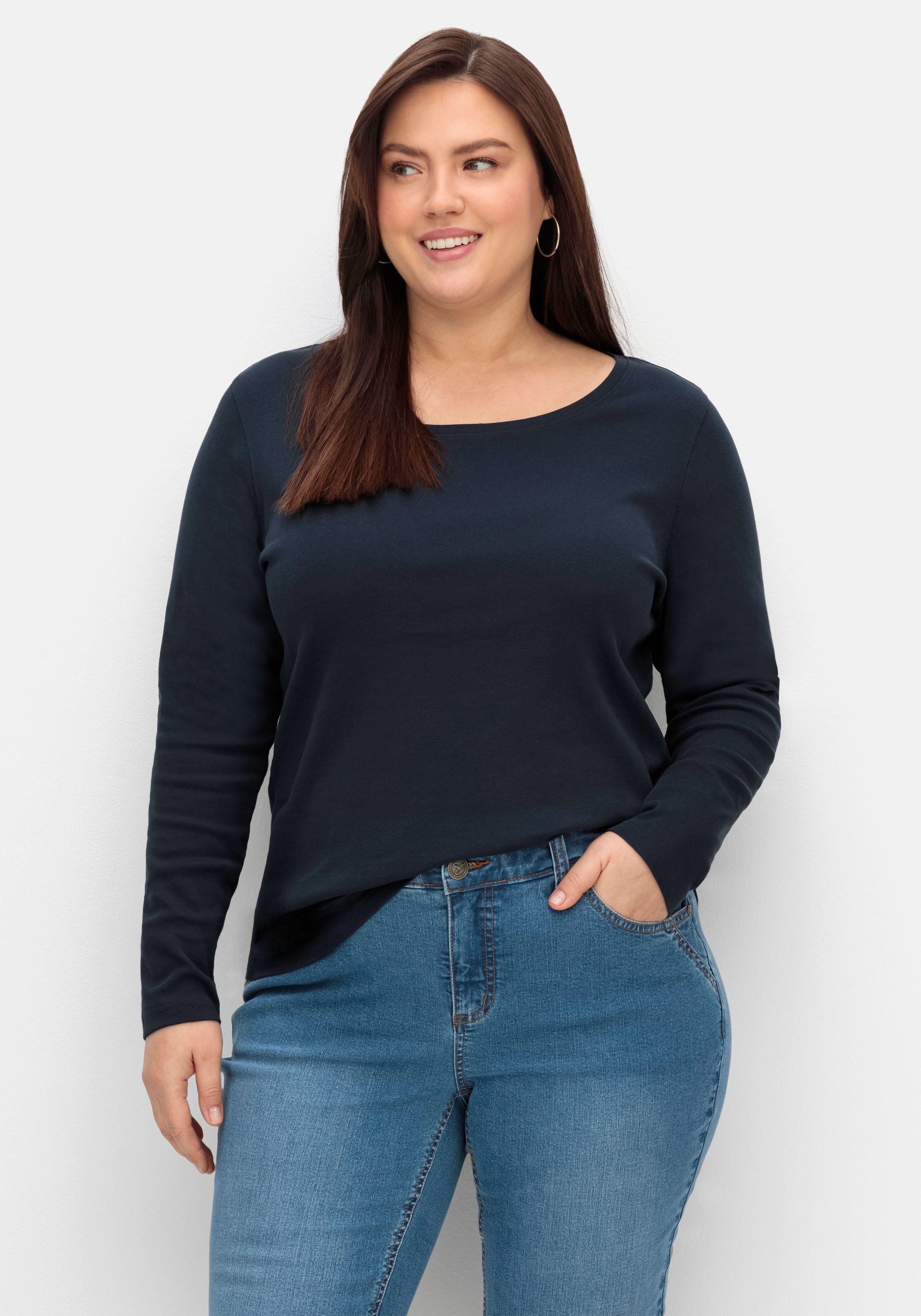 Doppelpack Langarmshirt, leicht taillierter Schnitt