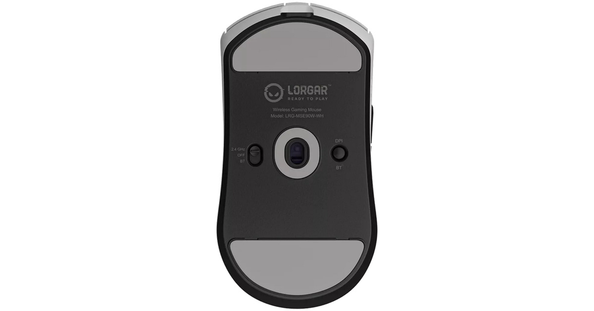LORGARMSE90W gaming muis  (Wit, 100 - 26000 dpi, Ultralight)