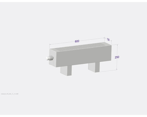 Licon Heat KORALINE Basic LKB vrijstaande convectorkachel H 250 x L 600 x D 130 mm wit