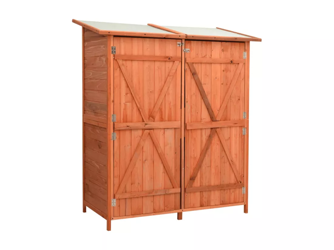 Abri à outils de jardin 135,5x75x160 Bois de sapin massif