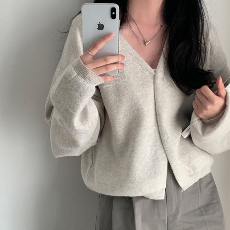 PINPI - V-hals effen vest