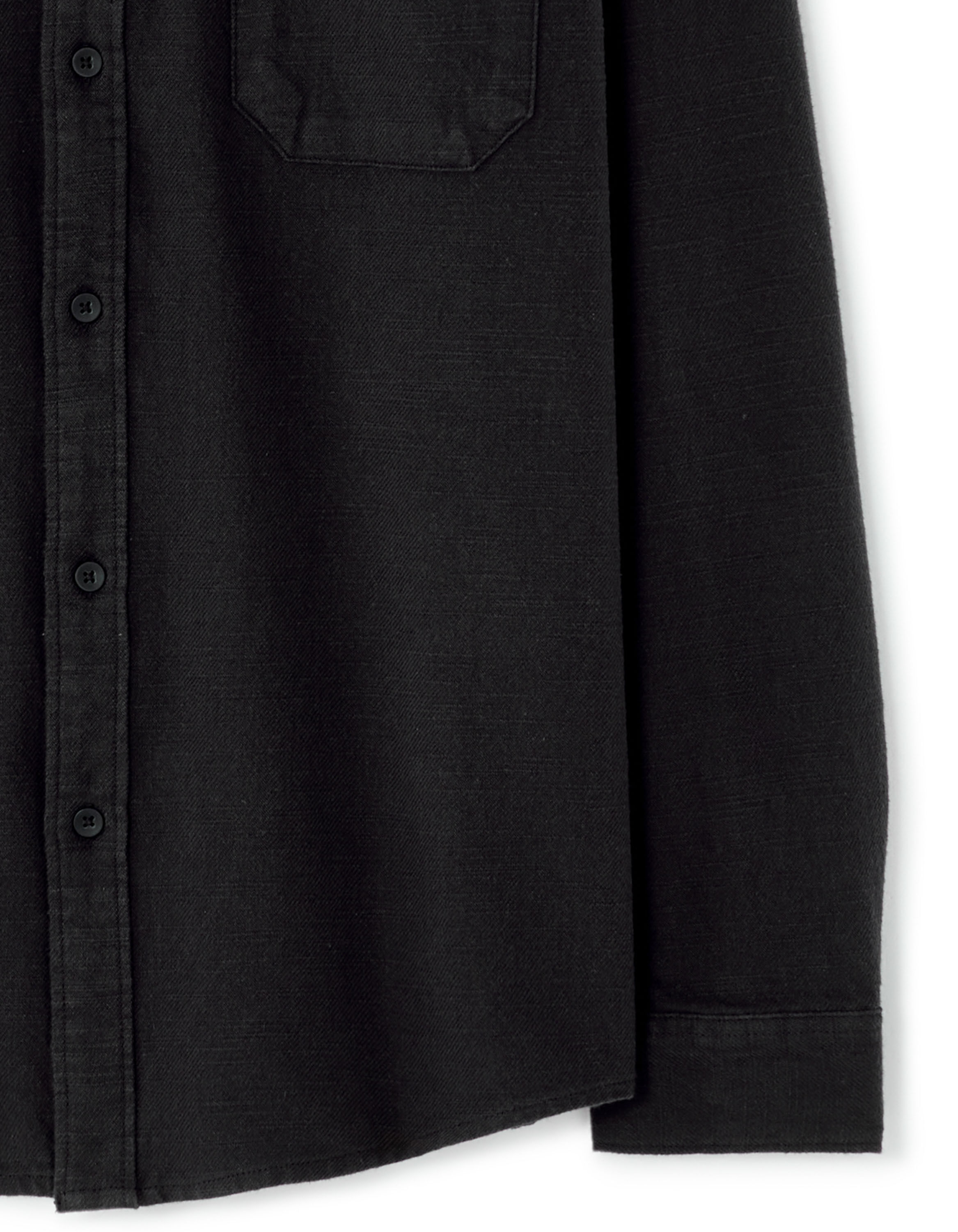 Chemise regular 100% coton reliéfé - noir