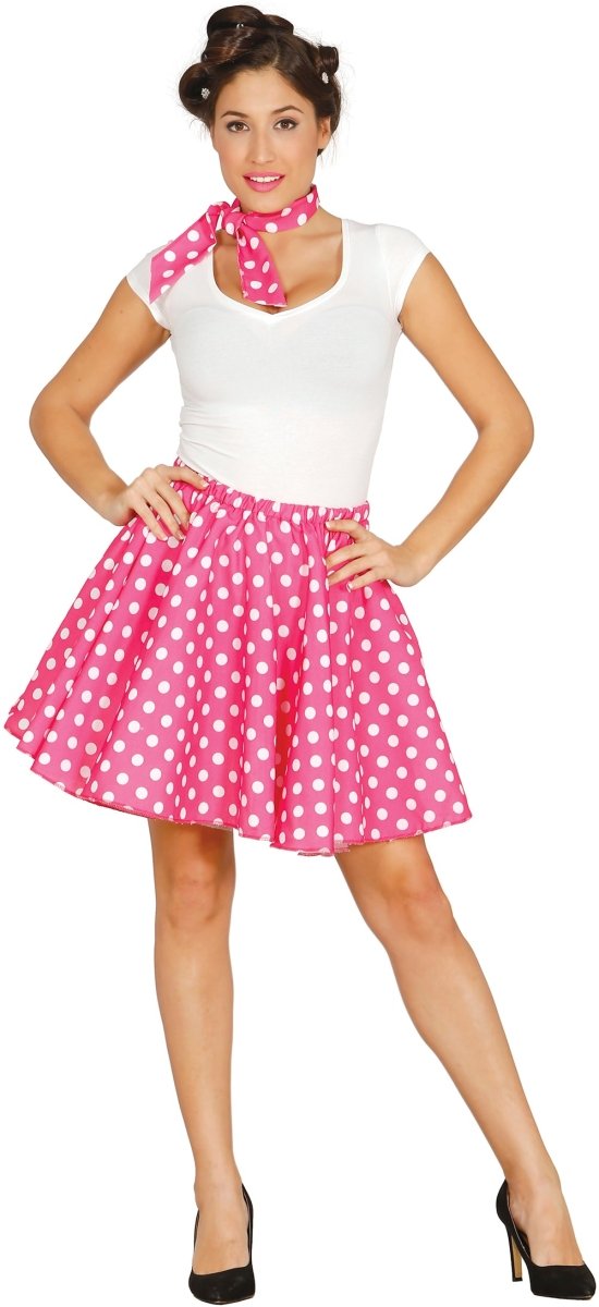 Grease Kostuum Set Roze 50's Dames L