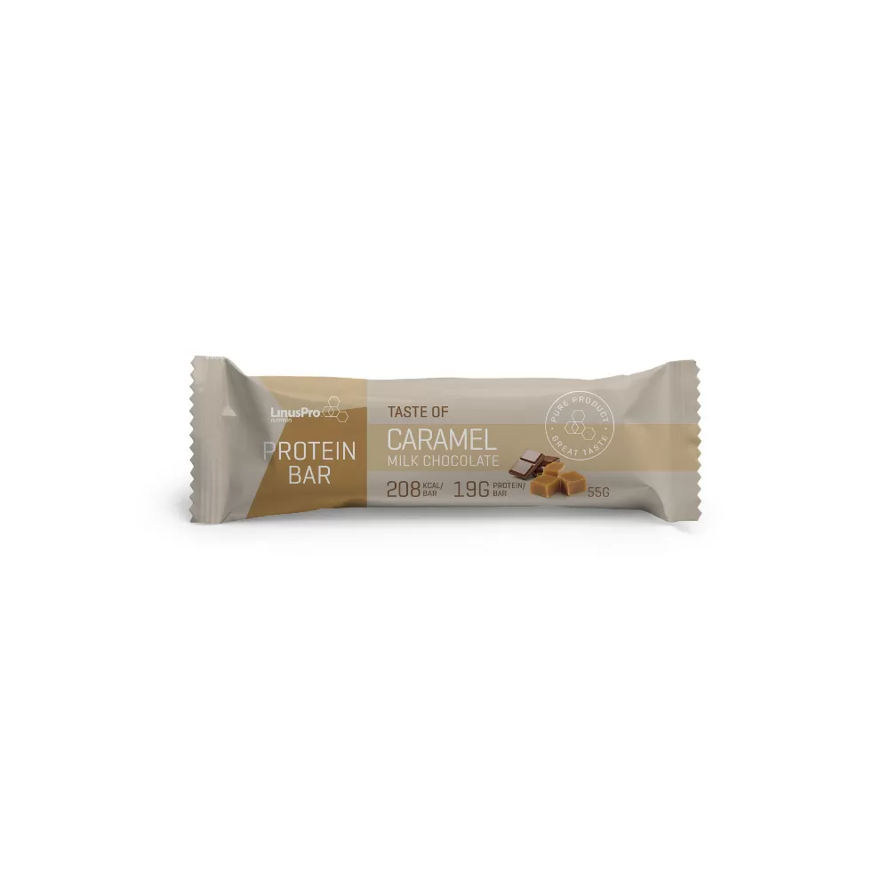 LinusPro Protein Bar Milk Chocolate / Caramel - 55 g.