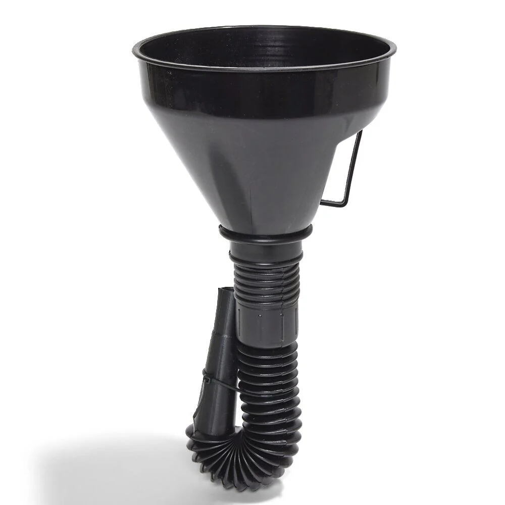 Entonnoir avec tuyau flexible noir