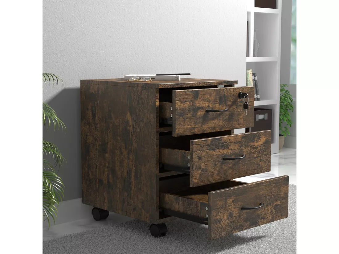 Caisson à roulettes Bureau Tiroirs Baula L