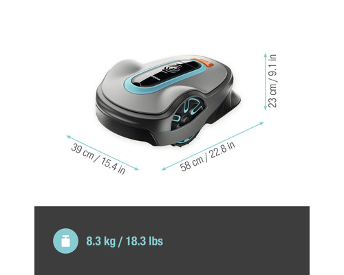 GARDENA smart SILENO life 1000 m² robotmaaierset met LONA-functie - Compatibel met SMART HOME van hornbach